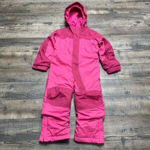 LL Bean Pink Hooded Snowsuit Winter Ski Outdoor